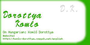 dorottya komlo business card